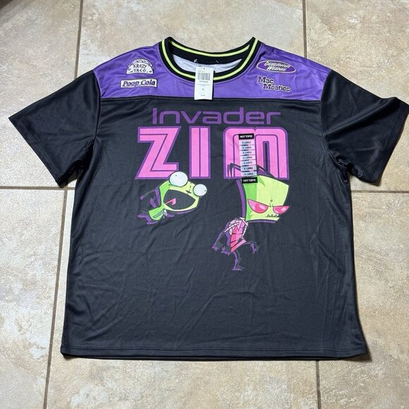 Invader Zim GIR & Zim Girls Soccer Jersey X-LARGE New - Picture 1 of 10